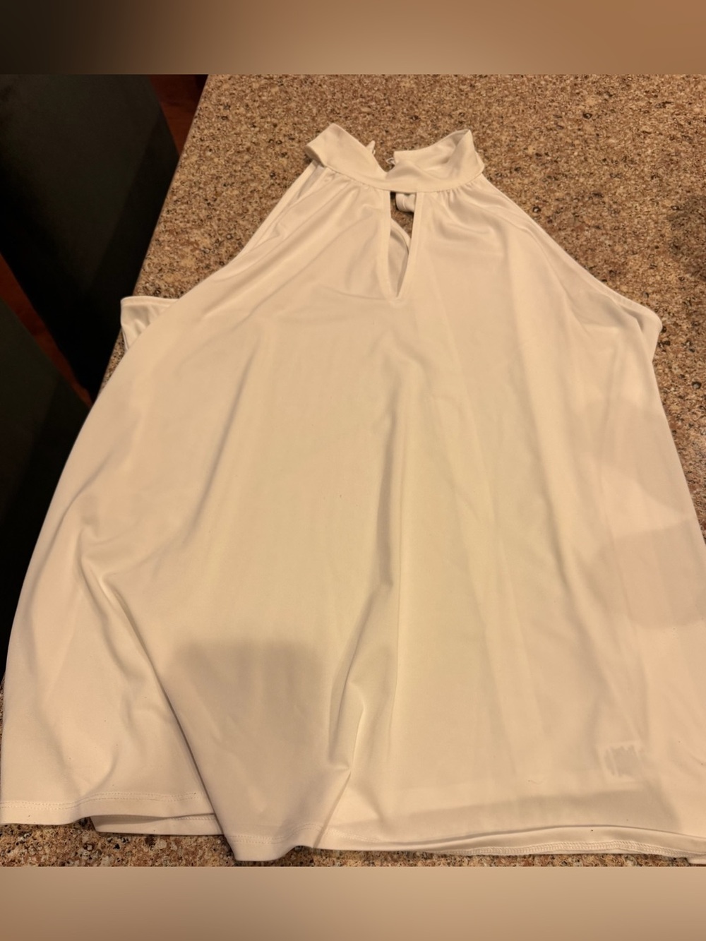 The Limited White Halter Keyhole Camisole